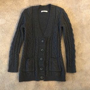 thick warm heather grey old navy cardigan sz s